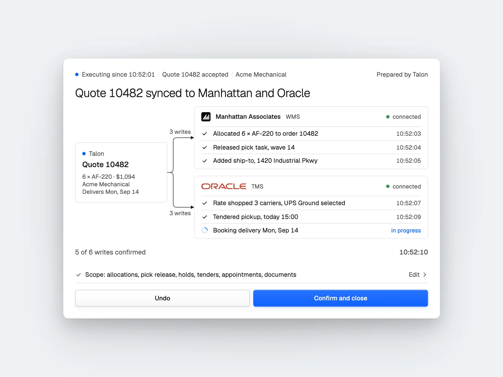 System write-back